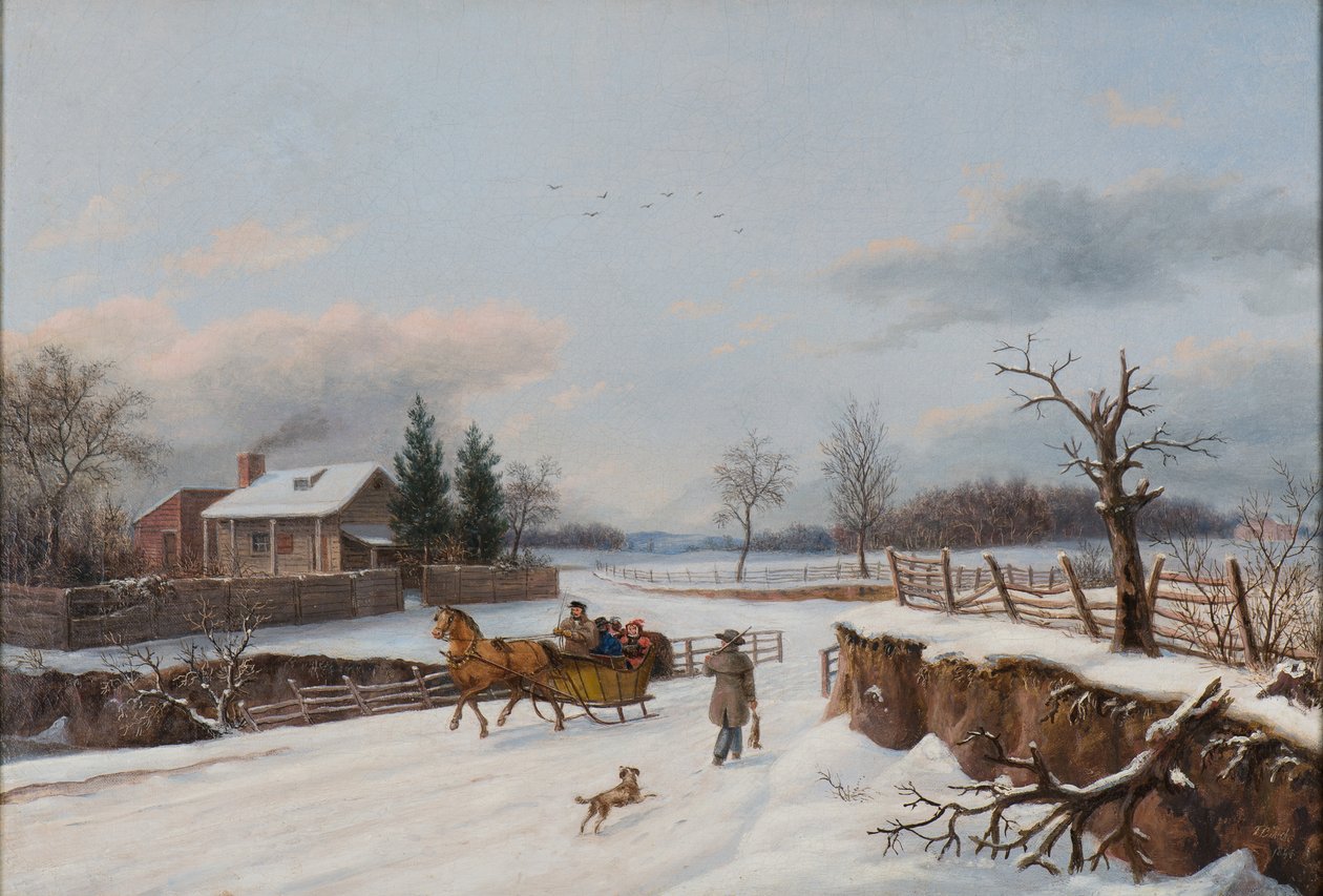 Szánhúzás Philadelphia közelében, 1841 alkotó: Thomas Birch