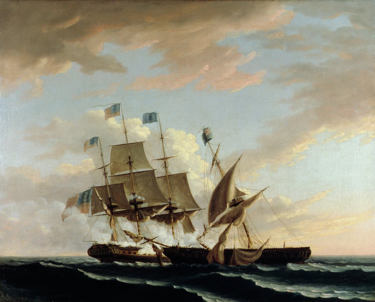 Az alkotmány és a Guerriere alkotó: Thomas Birch