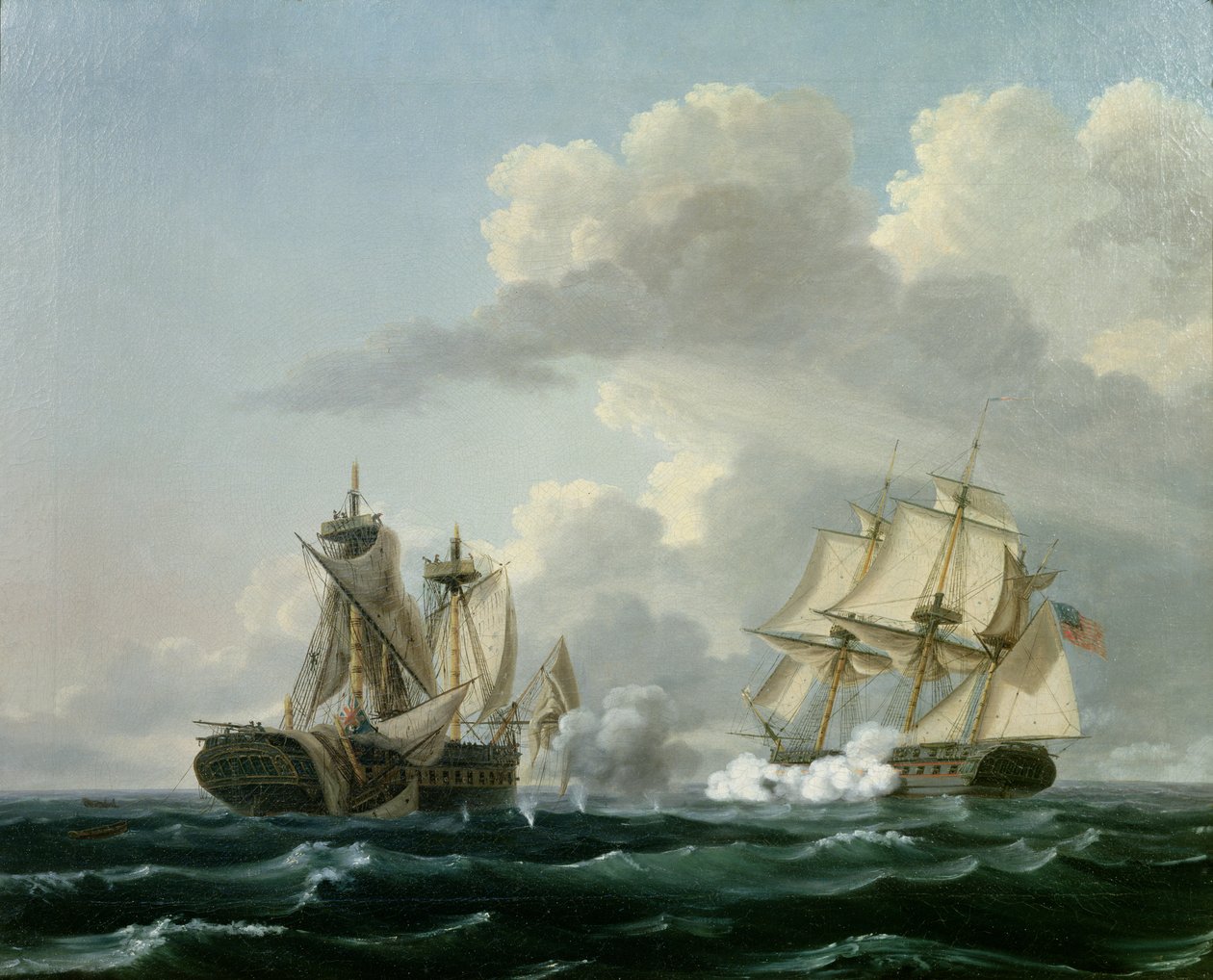 Az USS United States és a HMS Macedonian 1812. október 25 alkotó: Thomas Birch
