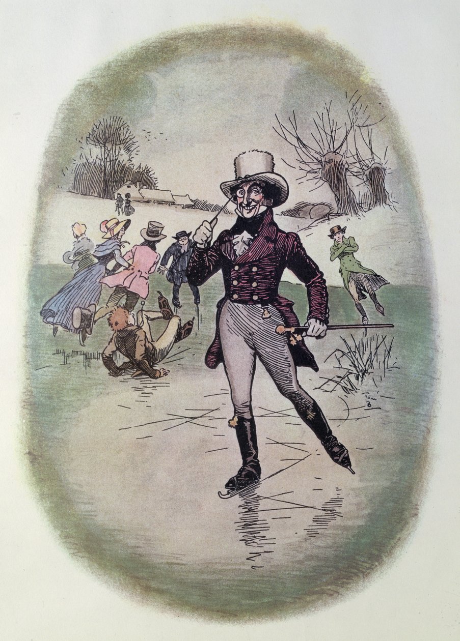 Jégkorcsolya, 1820 alkotó: Thomas Brown