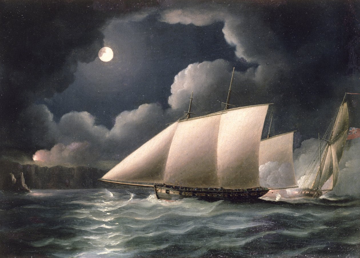 Smugglers und Revenue Cutter alkotó: Thomas Buttersworth