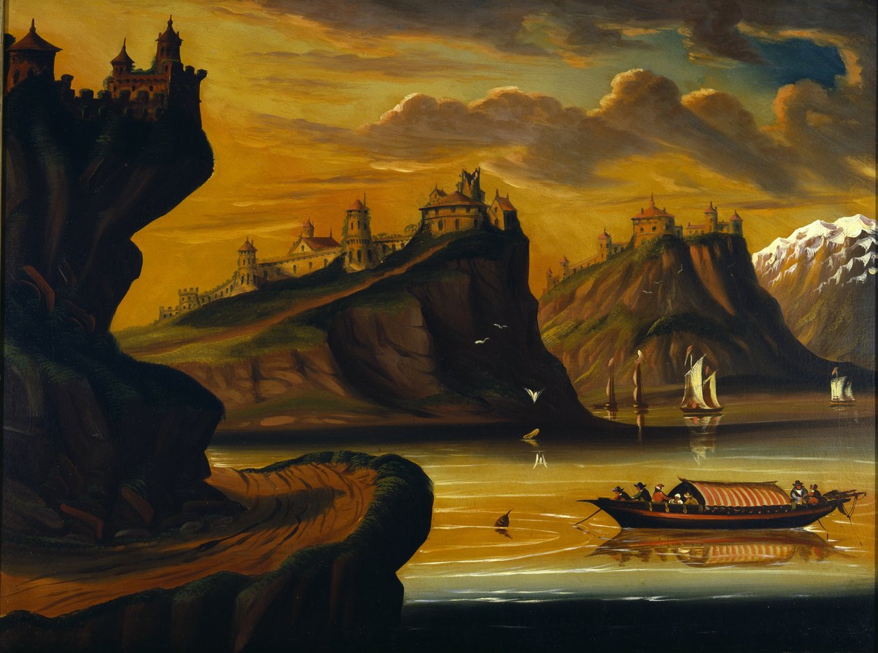 Rajna várai, 1845-60 körül alkotó: Thomas Chambers