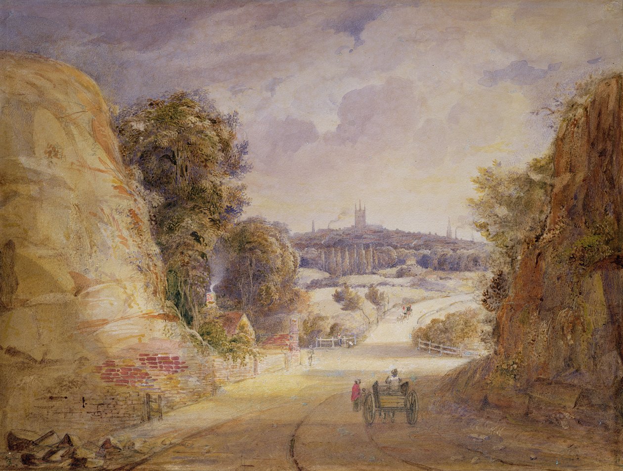 Kilátás Wolverhamptonra alkotó: Thomas Charles Leeson Rowbotham