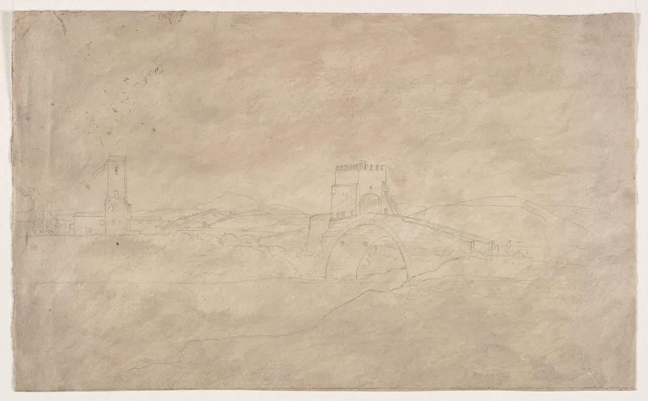 Erődített híd a folyón alkotó: Thomas Cole
