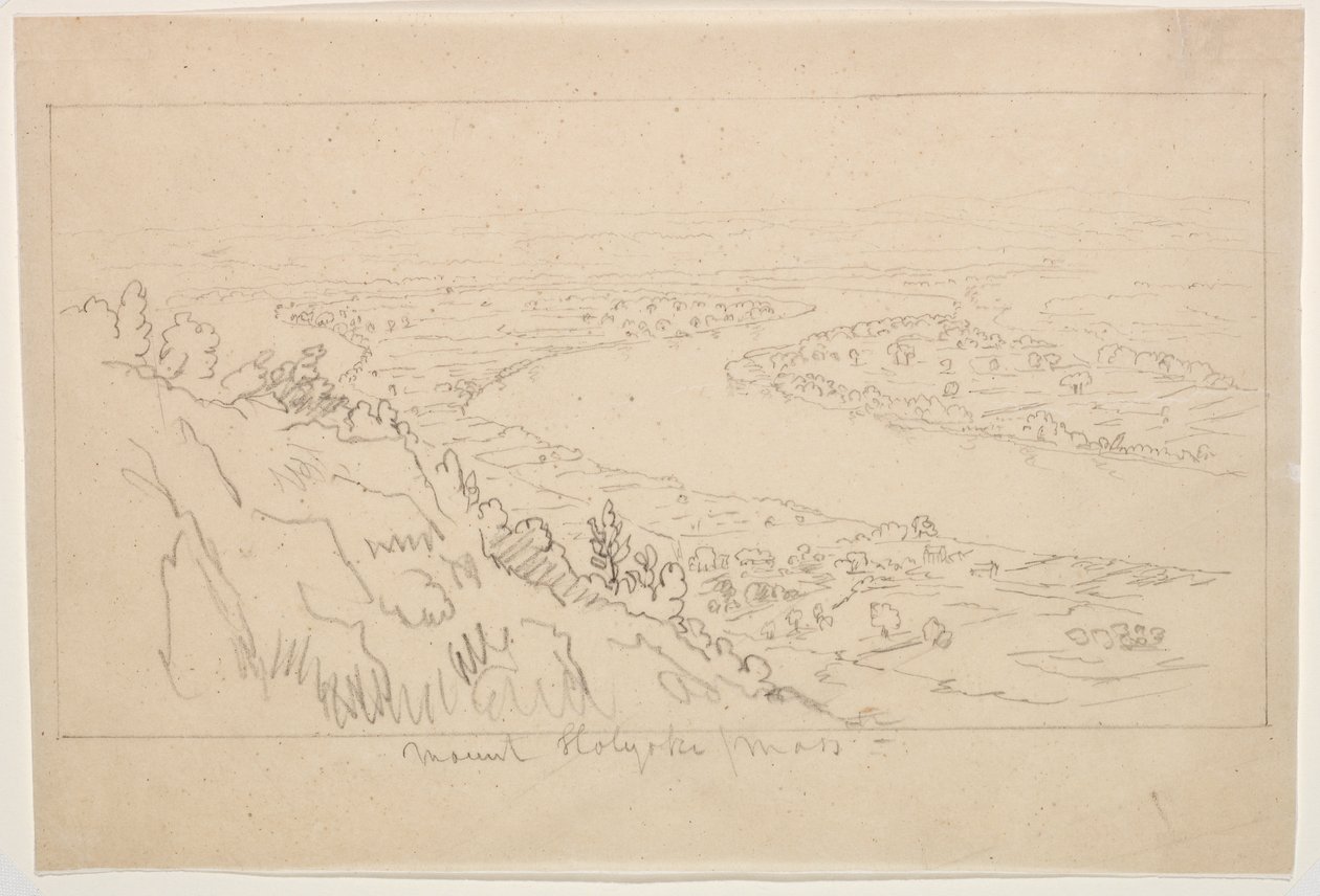 Mount Holyoke, Massachusetts (grafit pauszpapíron) alkotó: Thomas Cole