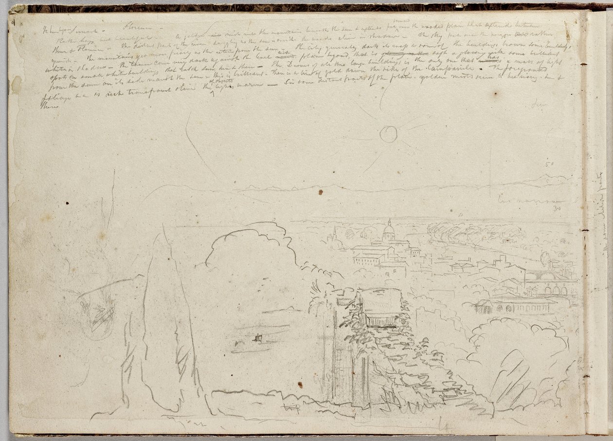 Firenze körképe, 1831 körül alkotó: Thomas Cole