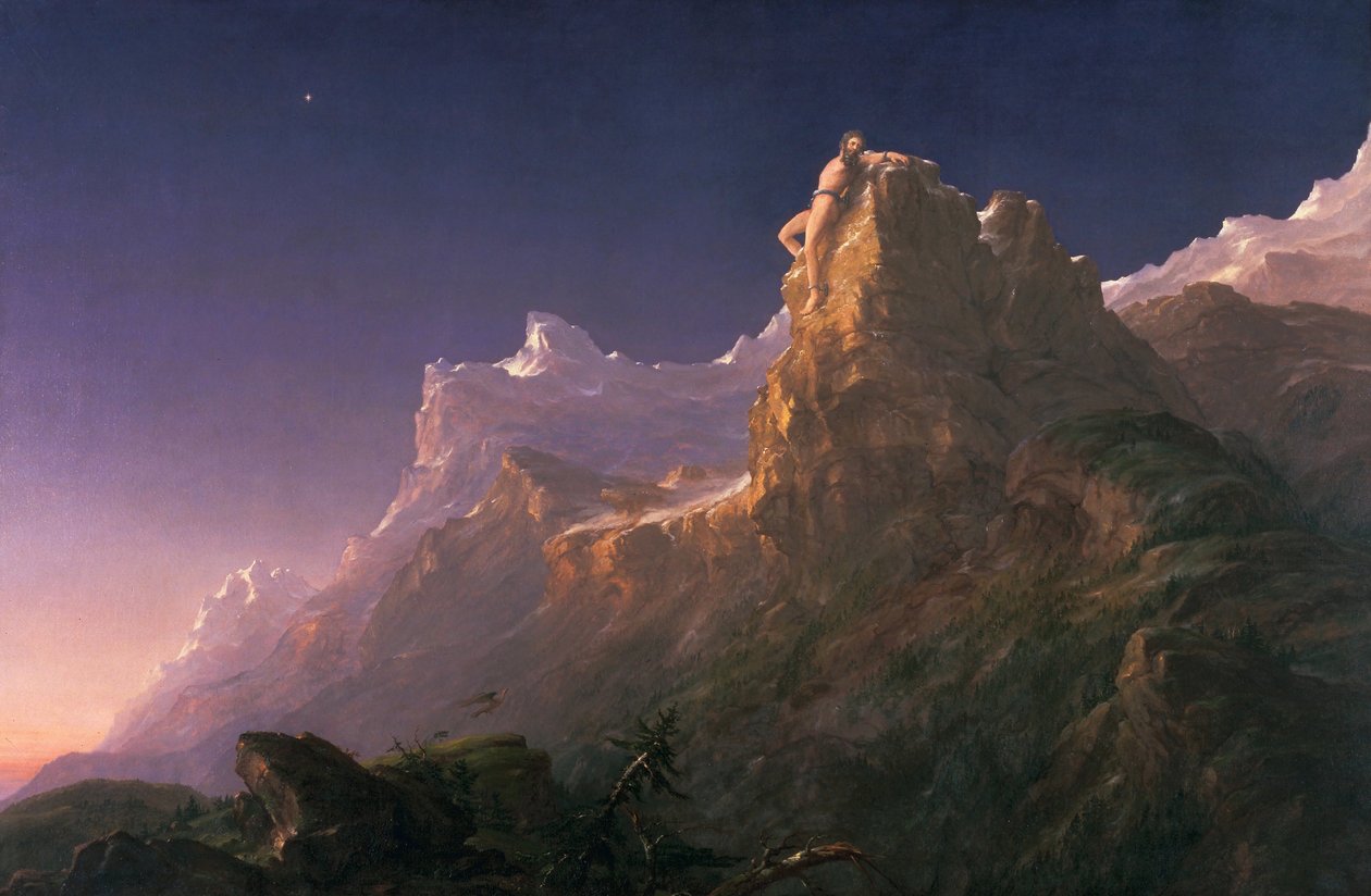 Prometheus kötve alkotó: Thomas Cole