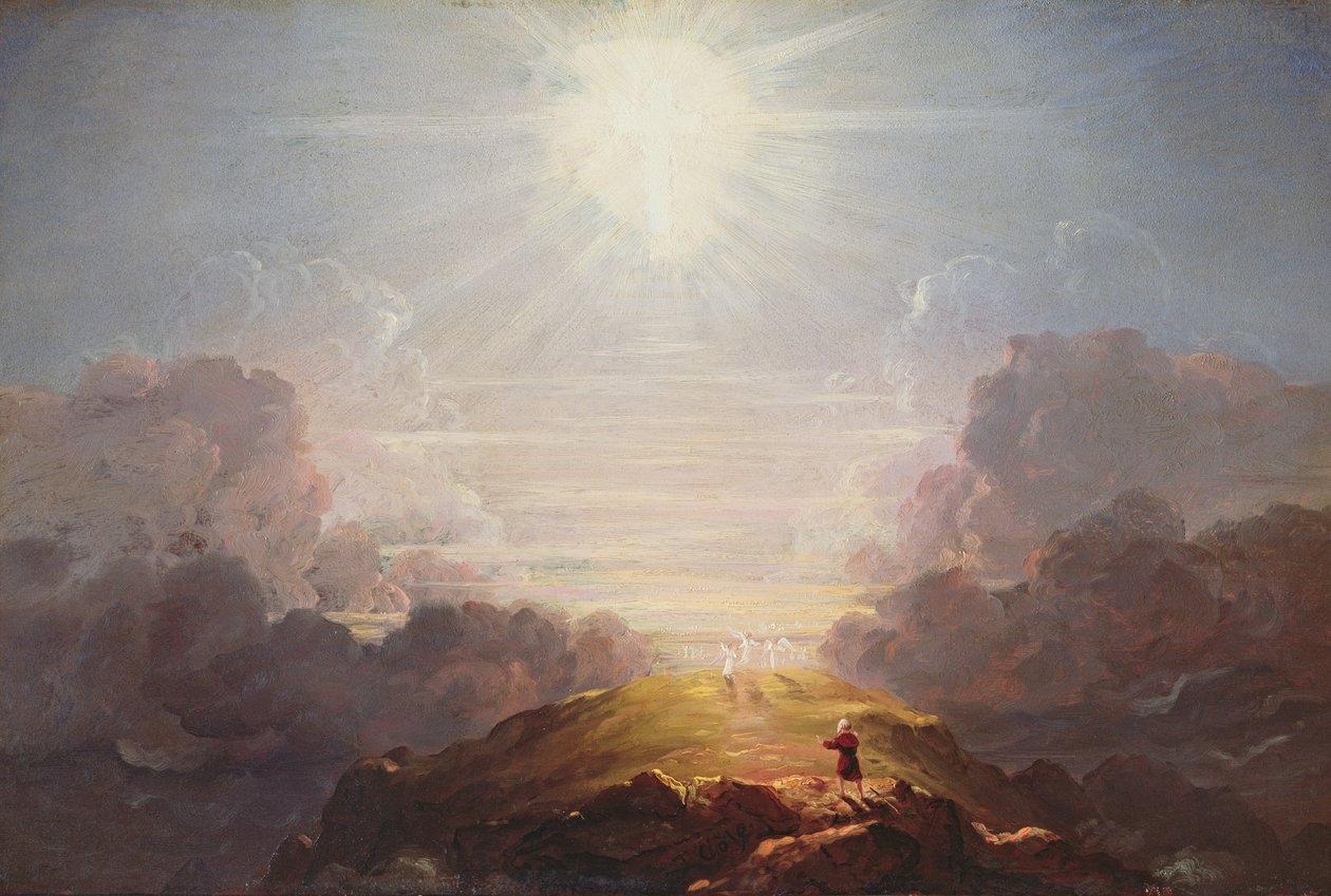 Tanulmány a keresztért és a világért, 1846 körül alkotó: Thomas Cole