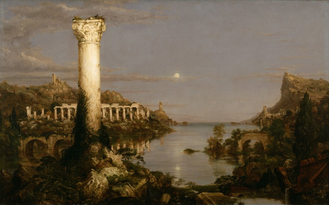 A Birodalom lefolyása. Elhagyatottság alkotó: Thomas Cole