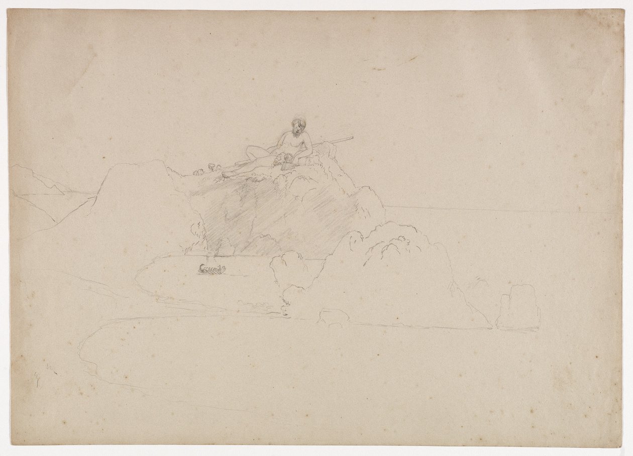 Ulysses és társai megérkeznek az öbölbe, szép Polyphemus-barlang, 1842 körül alkotó: Thomas Cole