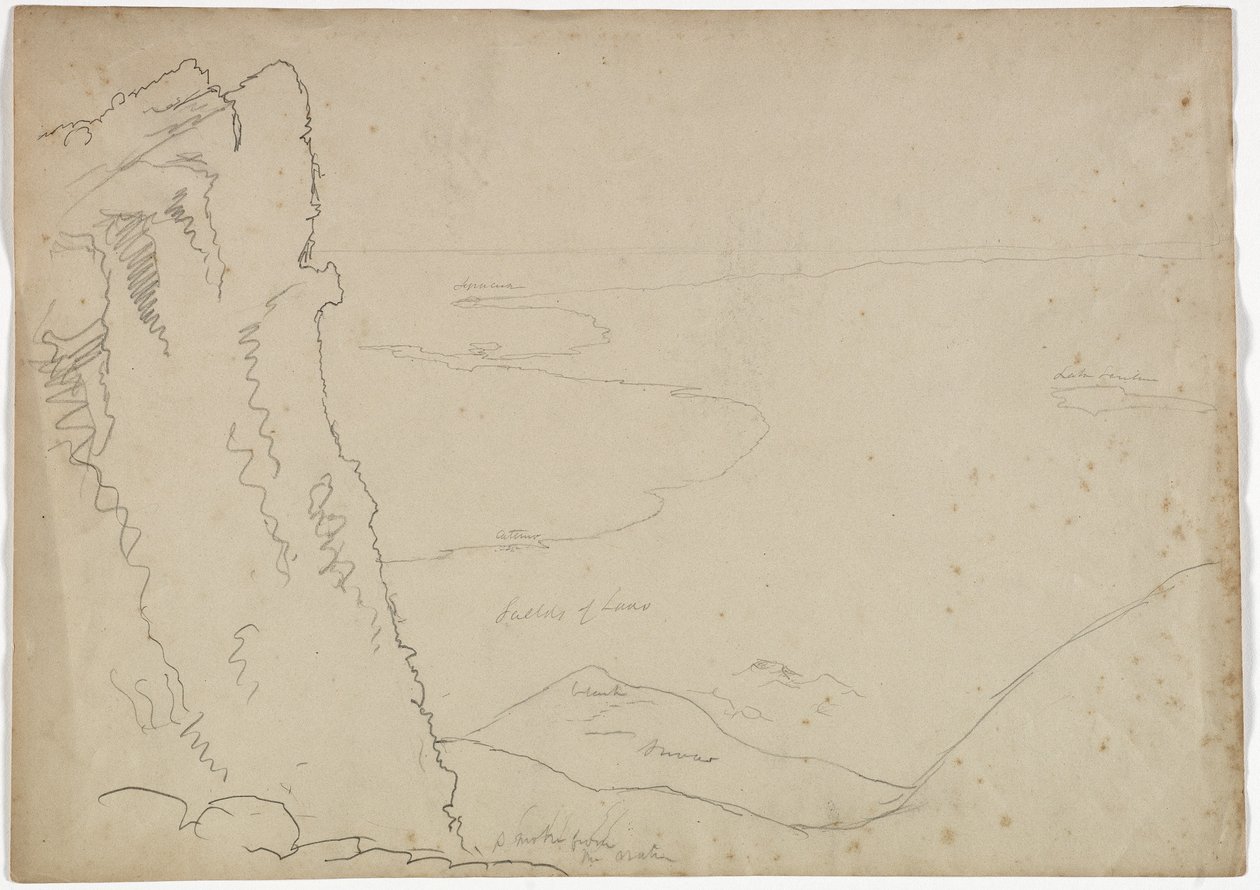 Kilátás délre az Etnáról, Szicília, 1842 alkotó: Thomas Cole