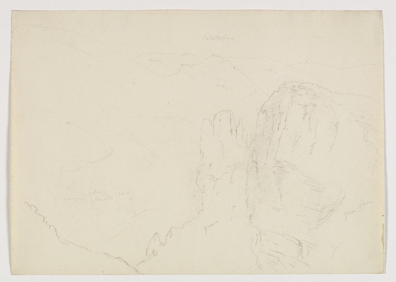 Calatafimi kilátása Segestából, Szicíliából, 1842 alkotó: Thomas Cole