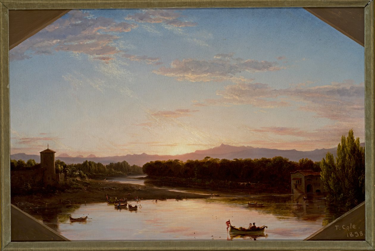 Kilátás az Arnóra, 1838 alkotó: Thomas Cole