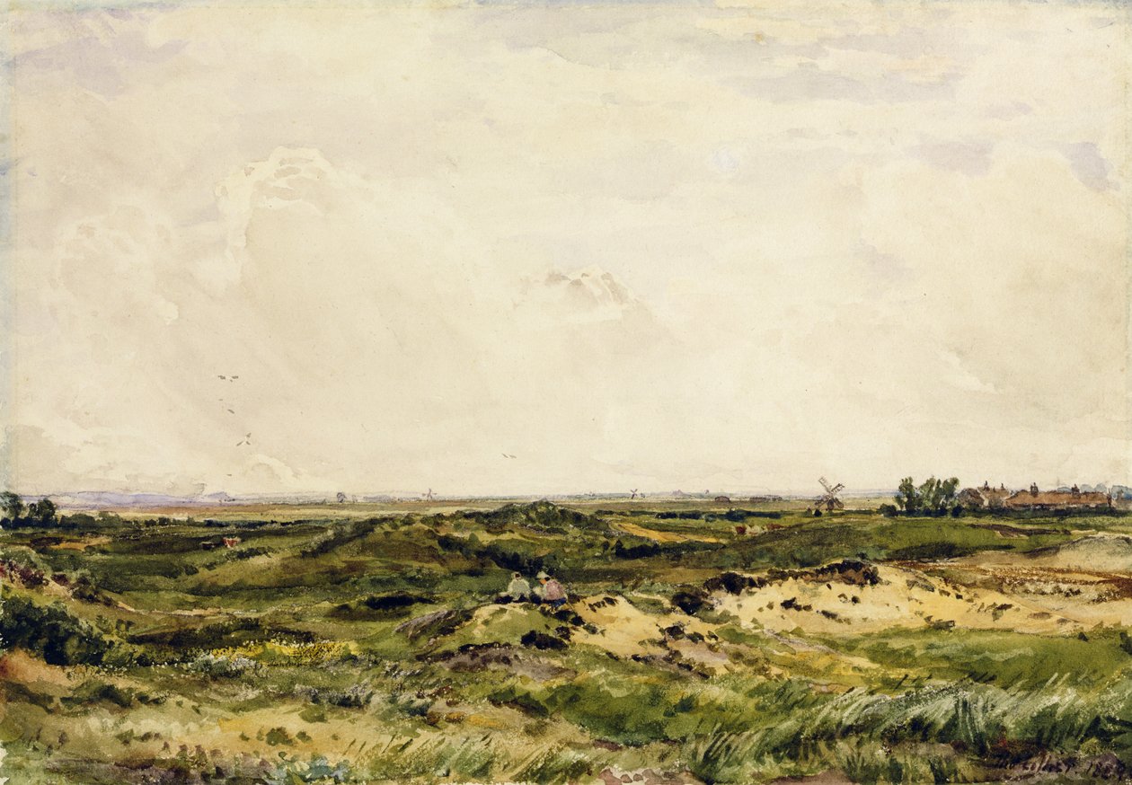 Caistor közelében, 1889 (wc grafitra, papír) alkotó: Thomas Collier