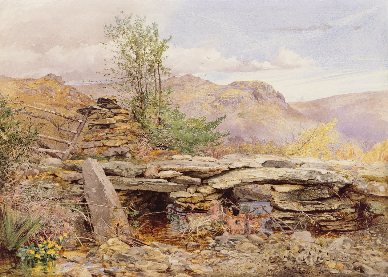Pentre Ddu híd, Észak-Wales (grafit és WC papíron) alkotó: Thomas Collier