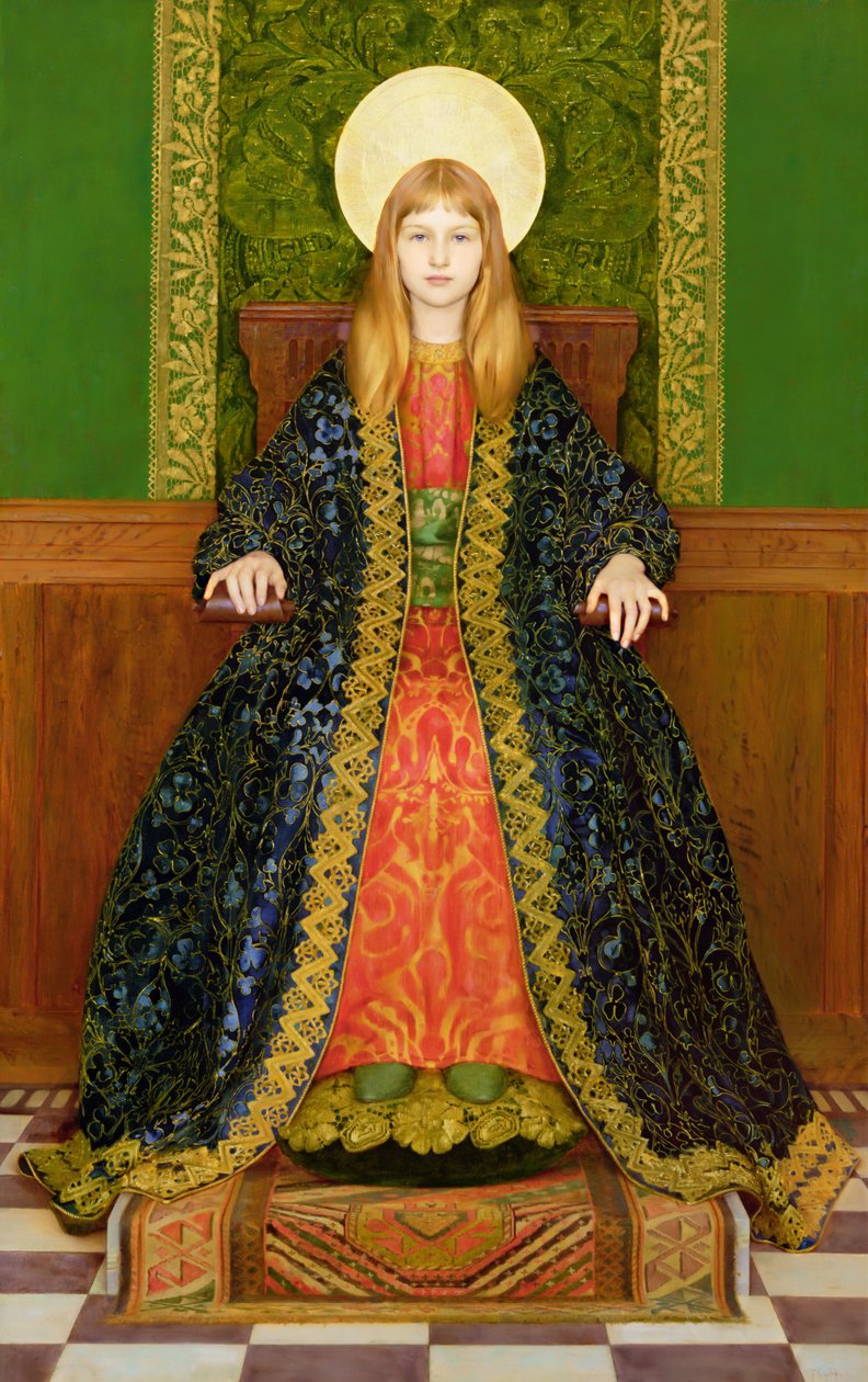 A trónoló gyermek, 1894 körül alkotó: Thomas Cooper Gotch