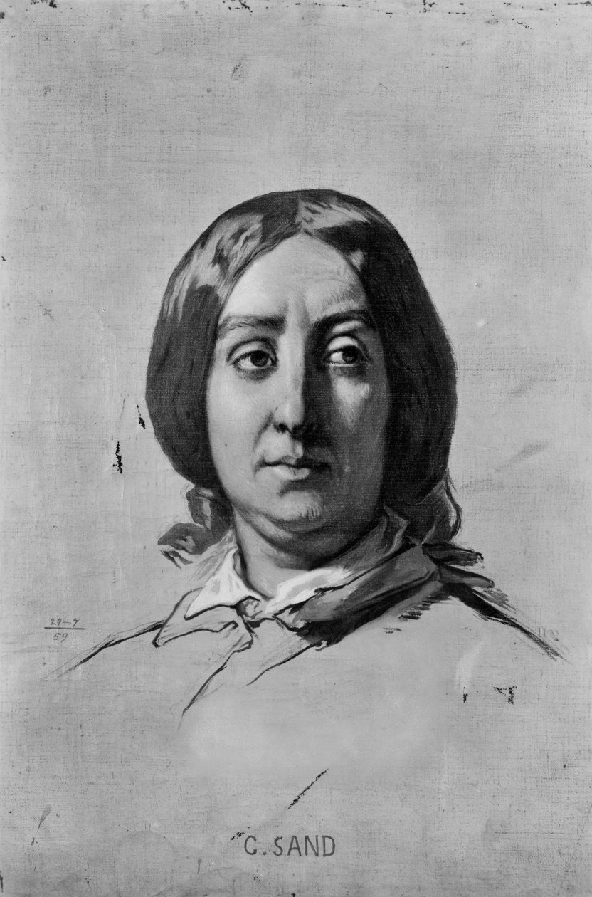 George Sand portréja (1804-76) alkotó: Thomas Couture