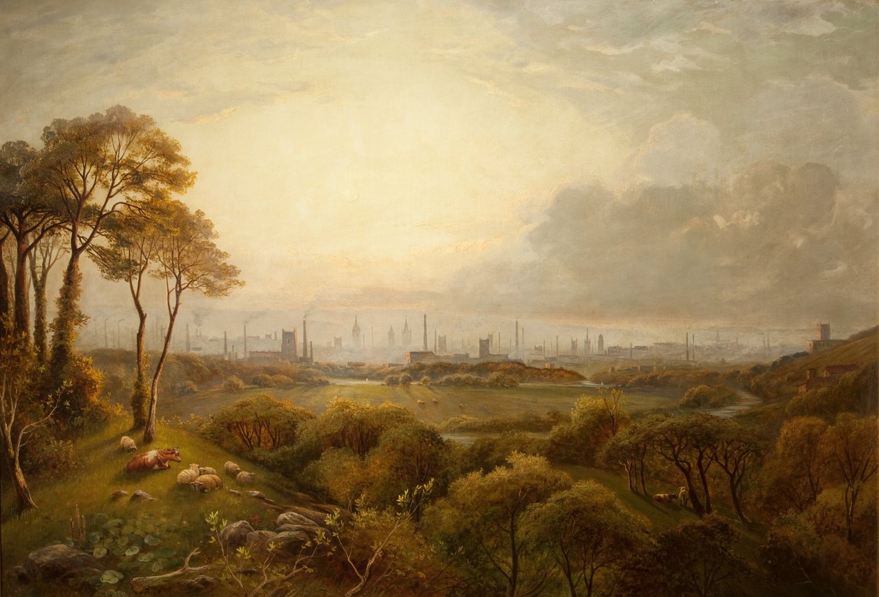 Manchester látképe alkotó: Thomas Creswick
