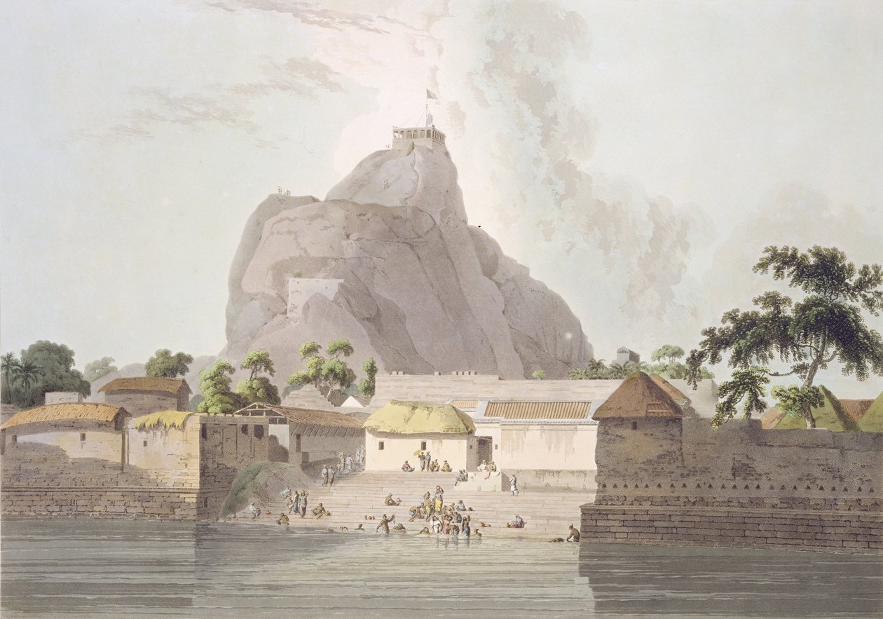 Kilátás a Trichinopoly erődben, 47. tábla az „Oriental Scenery: Twenty Four Views in Hindoostan” című filmből, Thomas és William (1769-1837) gravírozása, Daniell, 1798 alkotó: Thomas Daniell