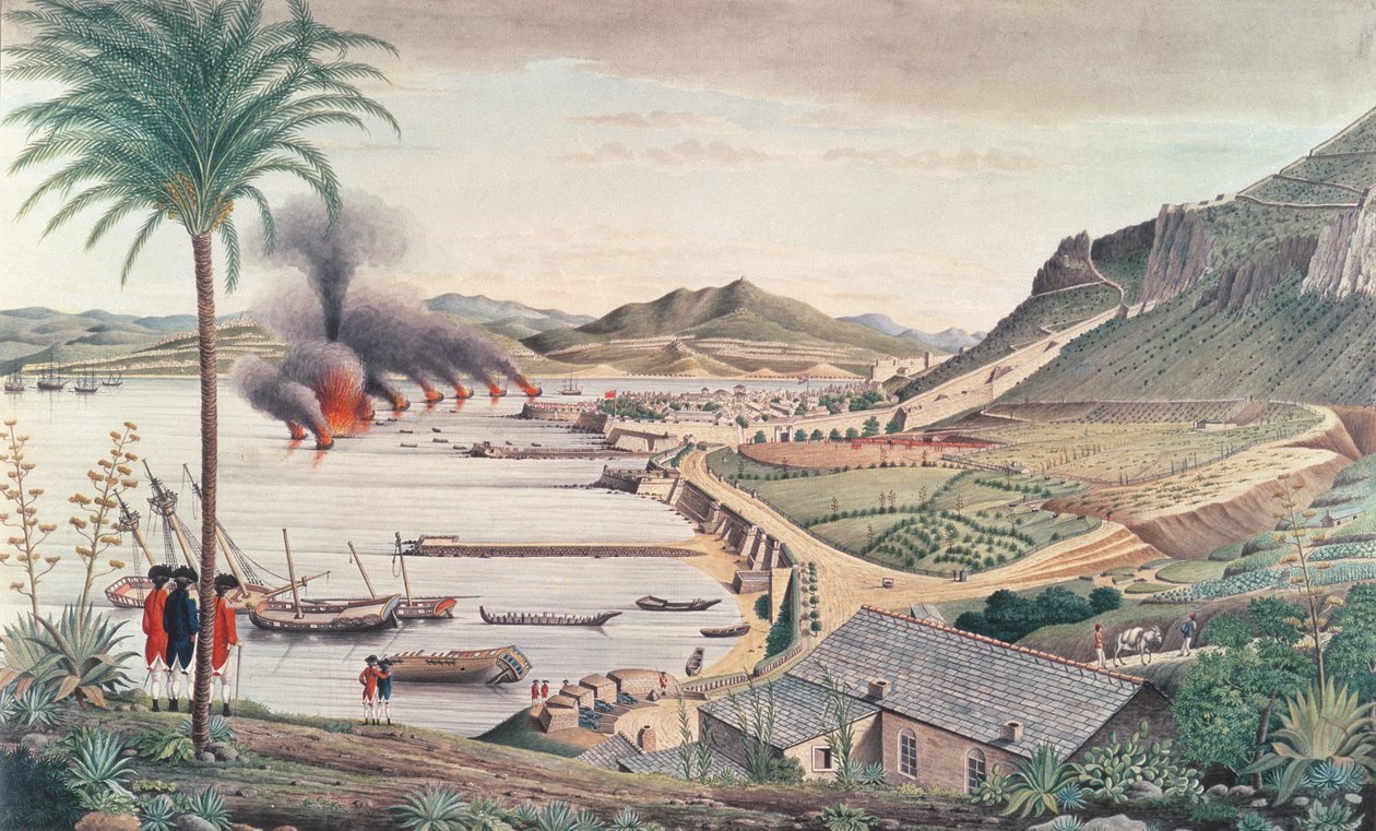 Gibraltár a nagy francia-spanyol támadás utáni reggelen, 1783 alkotó: Thomas Davies