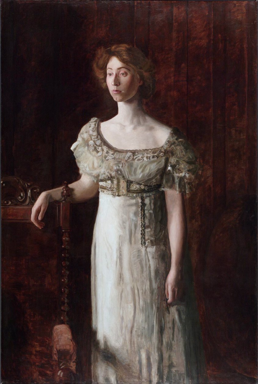 Helen Monteverde Parker régimódi ruhaportréja alkotó: Thomas Eakins