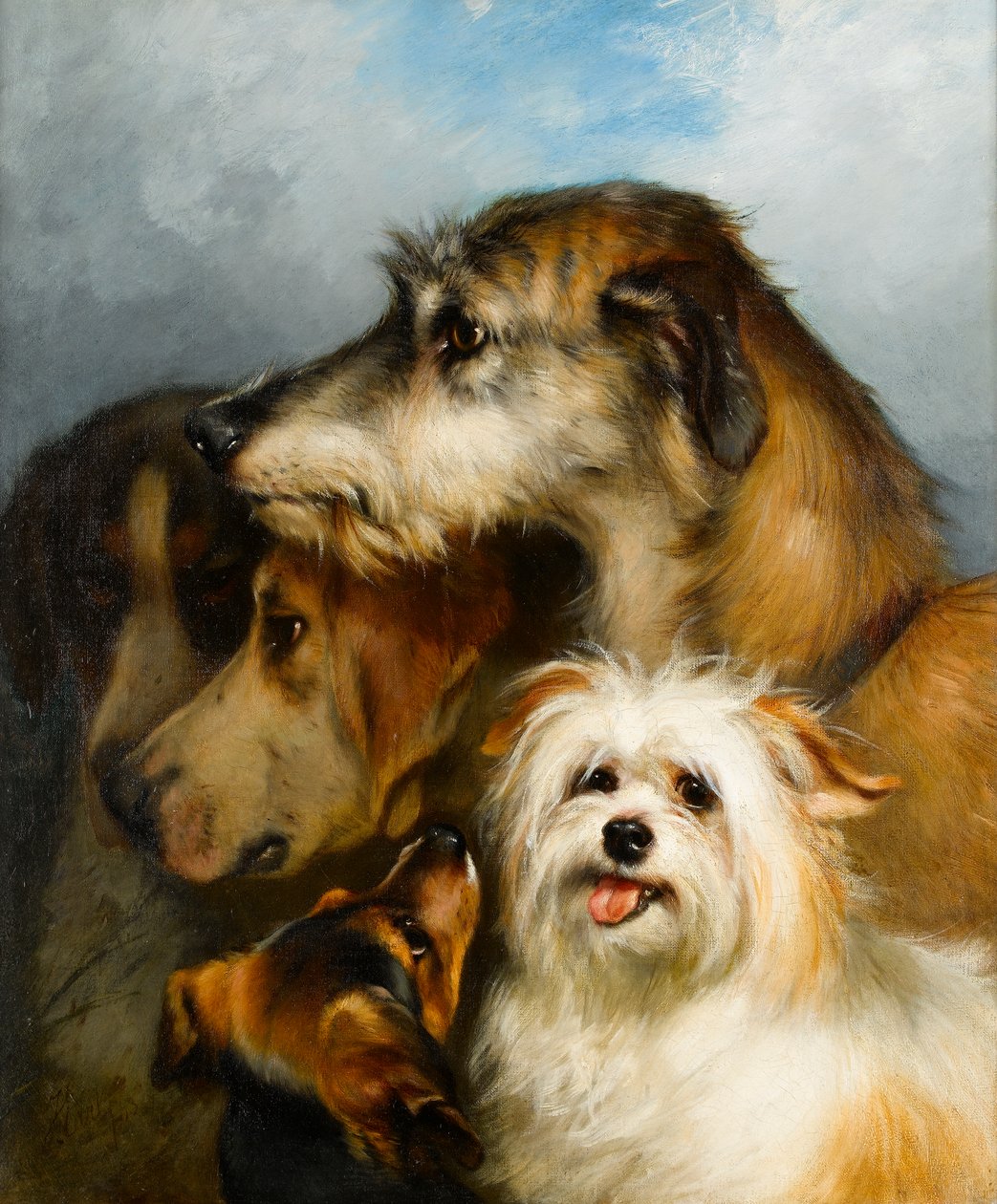 Farkaskutya és sporttársak, 1863 alkotó: Thomas Earl
