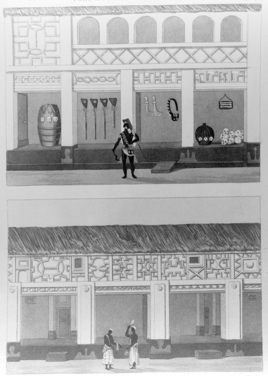 A palota Piazza része, 1817 alkotó: Thomas Edward Bowditch