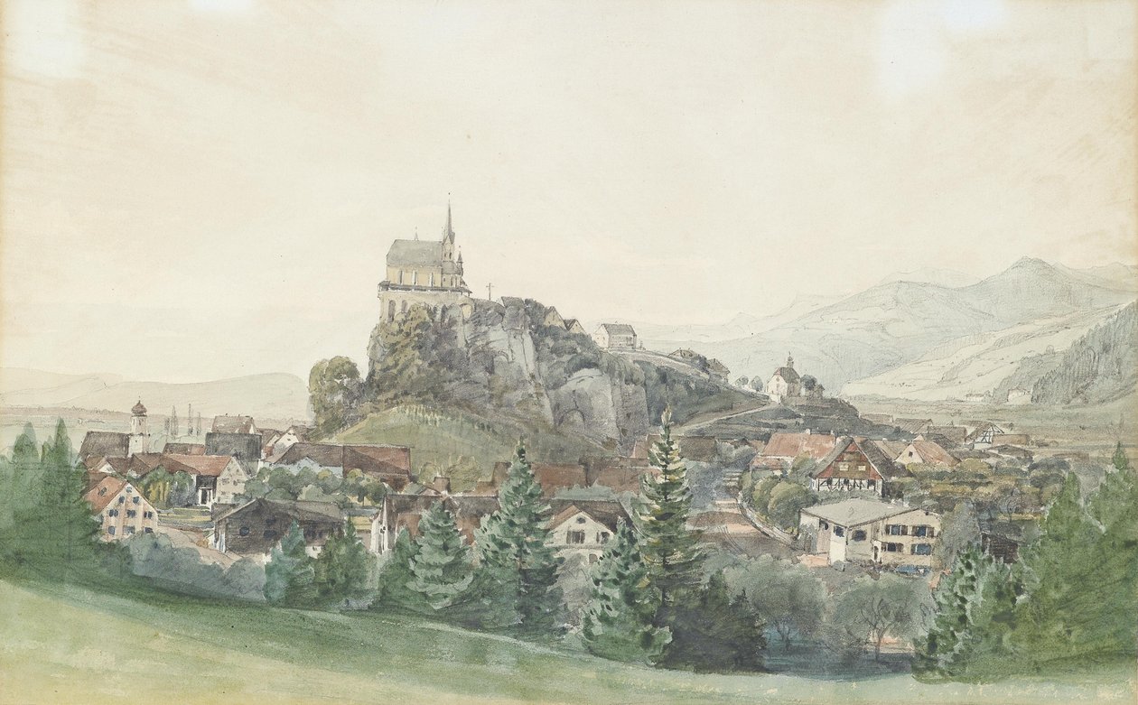 Rankweil nézete alkotó: Thomas Ender