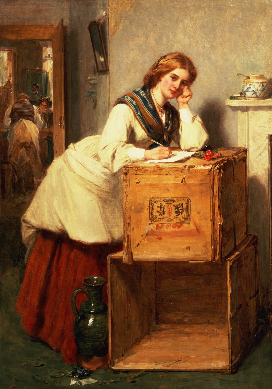 Lady levelet ír alkotó: Thomas Faed