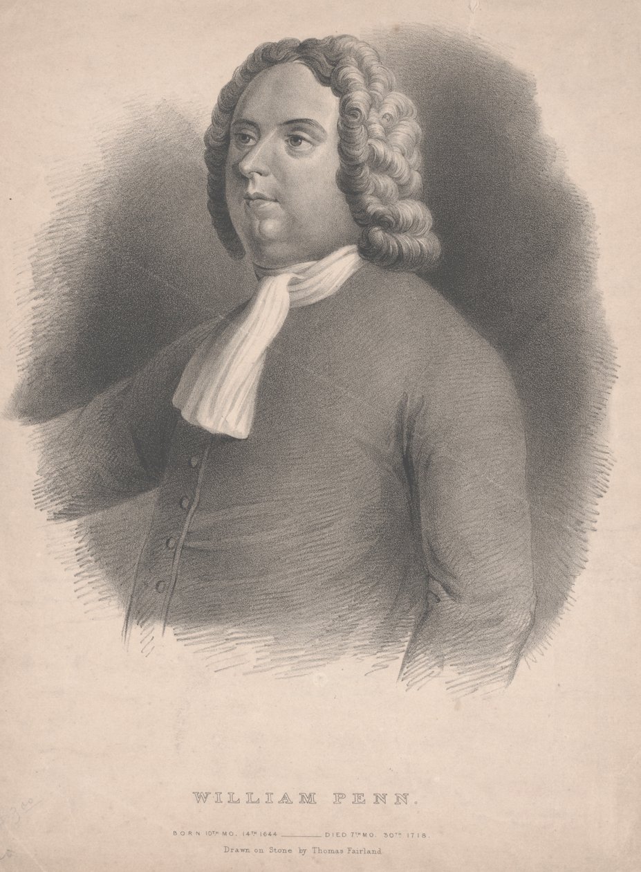 William Penn litográfia alkotó: Thomas Fairland