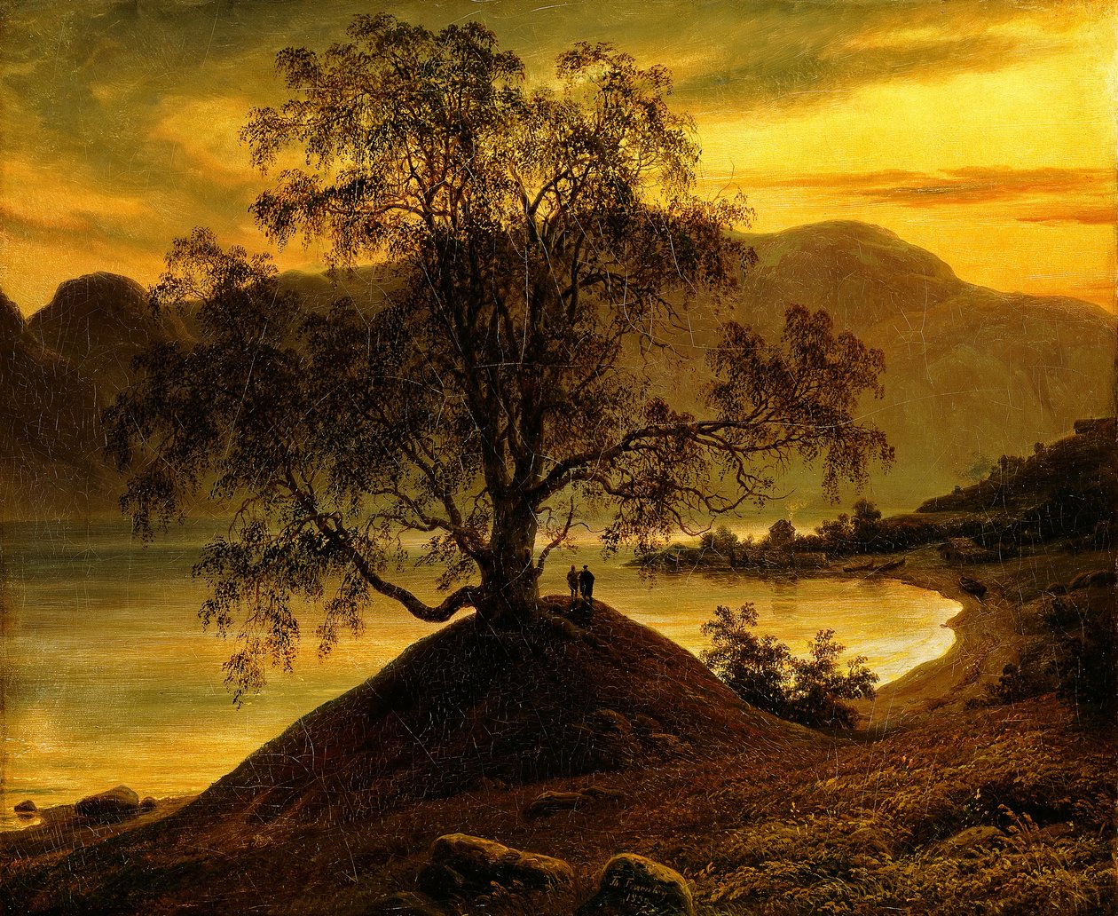 Régi nyírfa a Sognefjordban alkotó: Thomas Fearnley