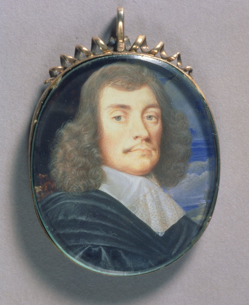 Miniatűr ember portréja, valószínűleg Sir John Wildman, 1675 (wc pergamen) alkotó: Thomas Flatman