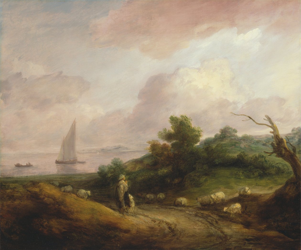 Tengerparti táj pásztorral és nyájával alkotó: Thomas Gainsborough