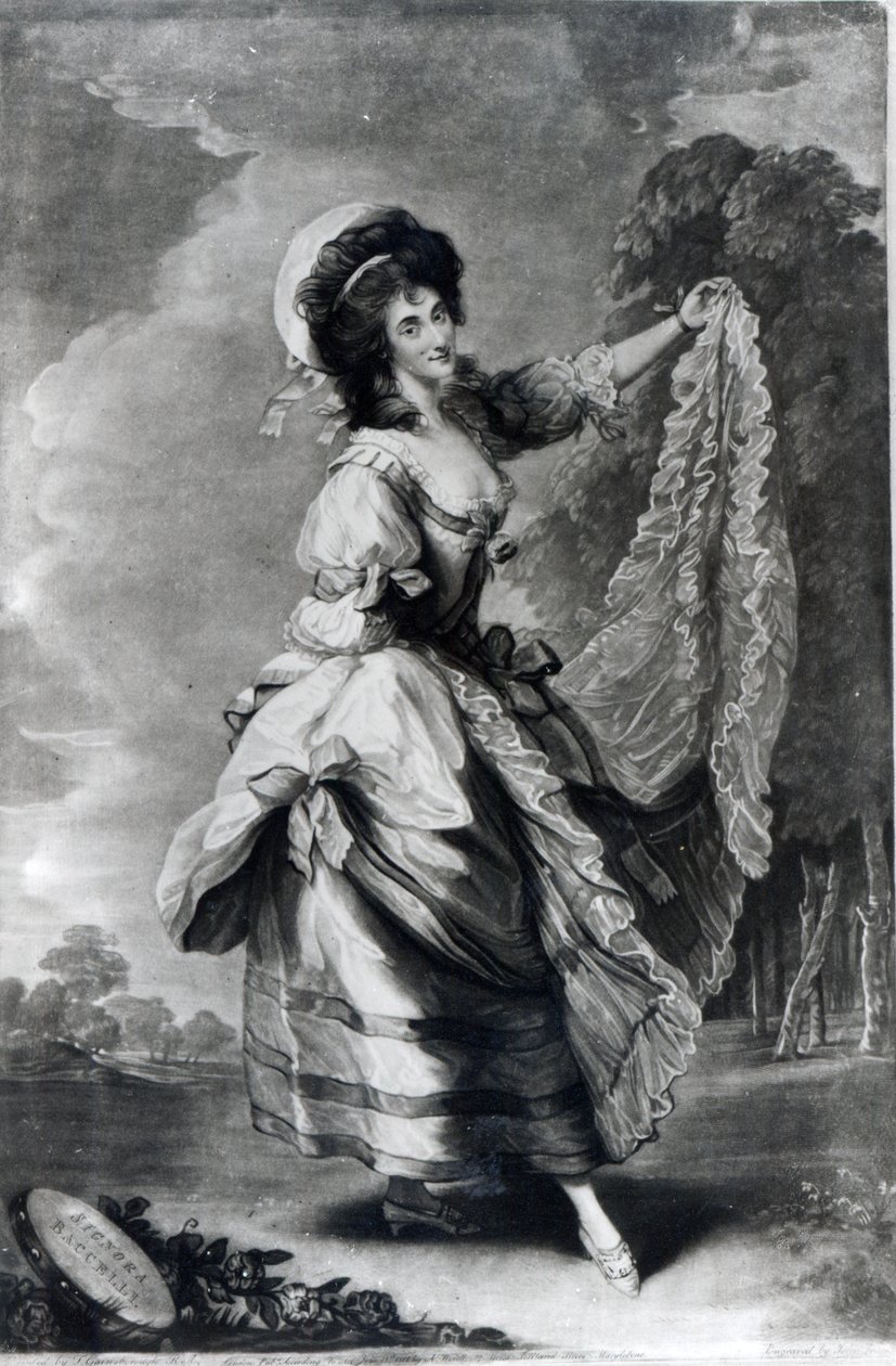 Giovanna Baccelli, metszett John Jones (mezzotinta) alkotó: Thomas Gainsborough