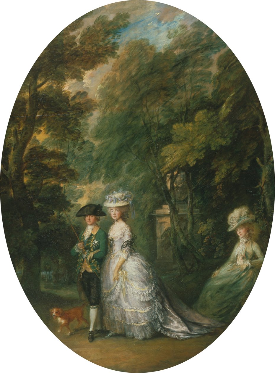 Henry, Cumberland hercege (1745-90) Cumberland hercegnővel (1743-1808) és Lady Elizabeth Lu ... alkotó: Thomas Gainsborough