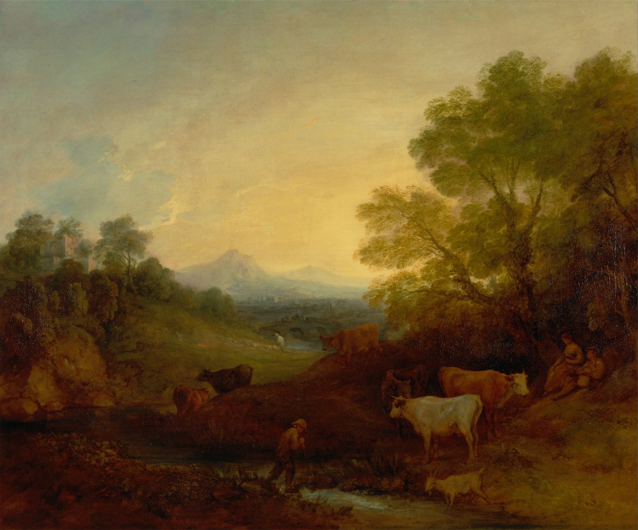 Táj szarvasmarhával alkotó: Thomas Gainsborough