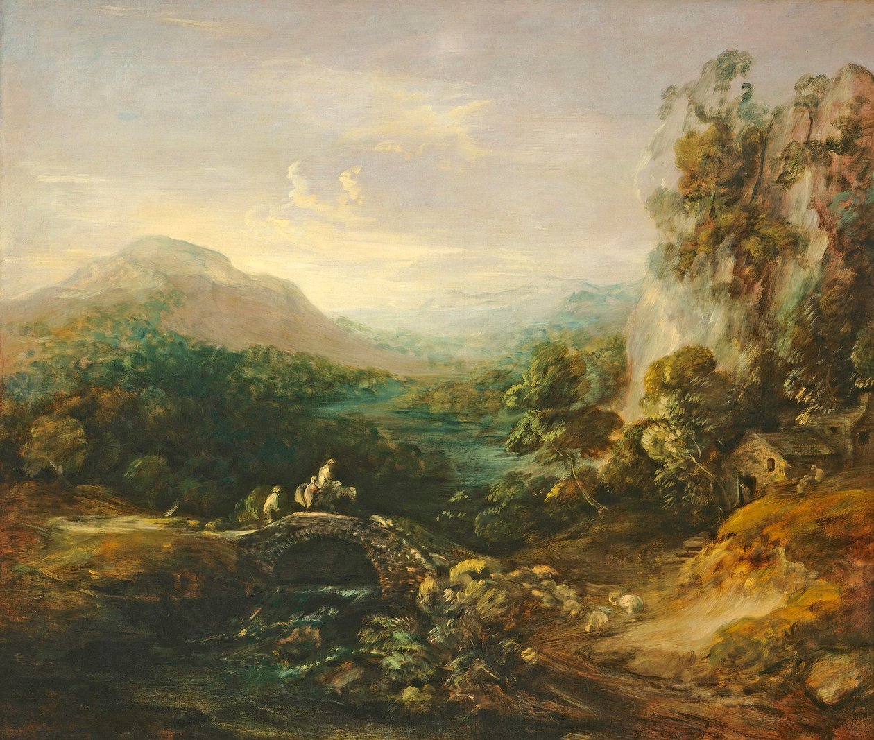 Hegyi táj híddal, 1783-1784 körül alkotó: Thomas Gainsborough