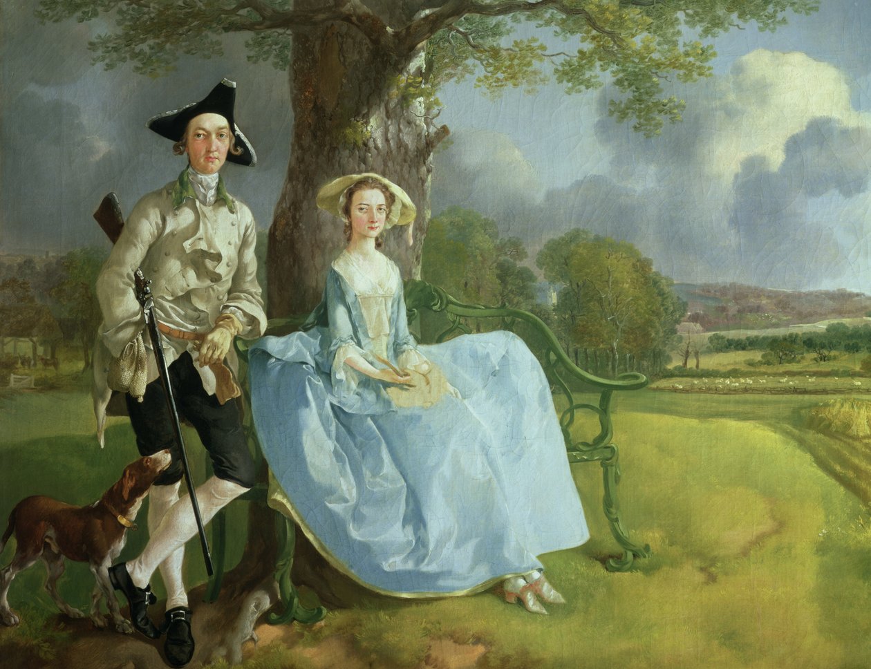 Mr és Mrs Andrews, 1748-1749 körüli olaj, vászon részlet a 467-ből alkotó: Thomas Gainsborough