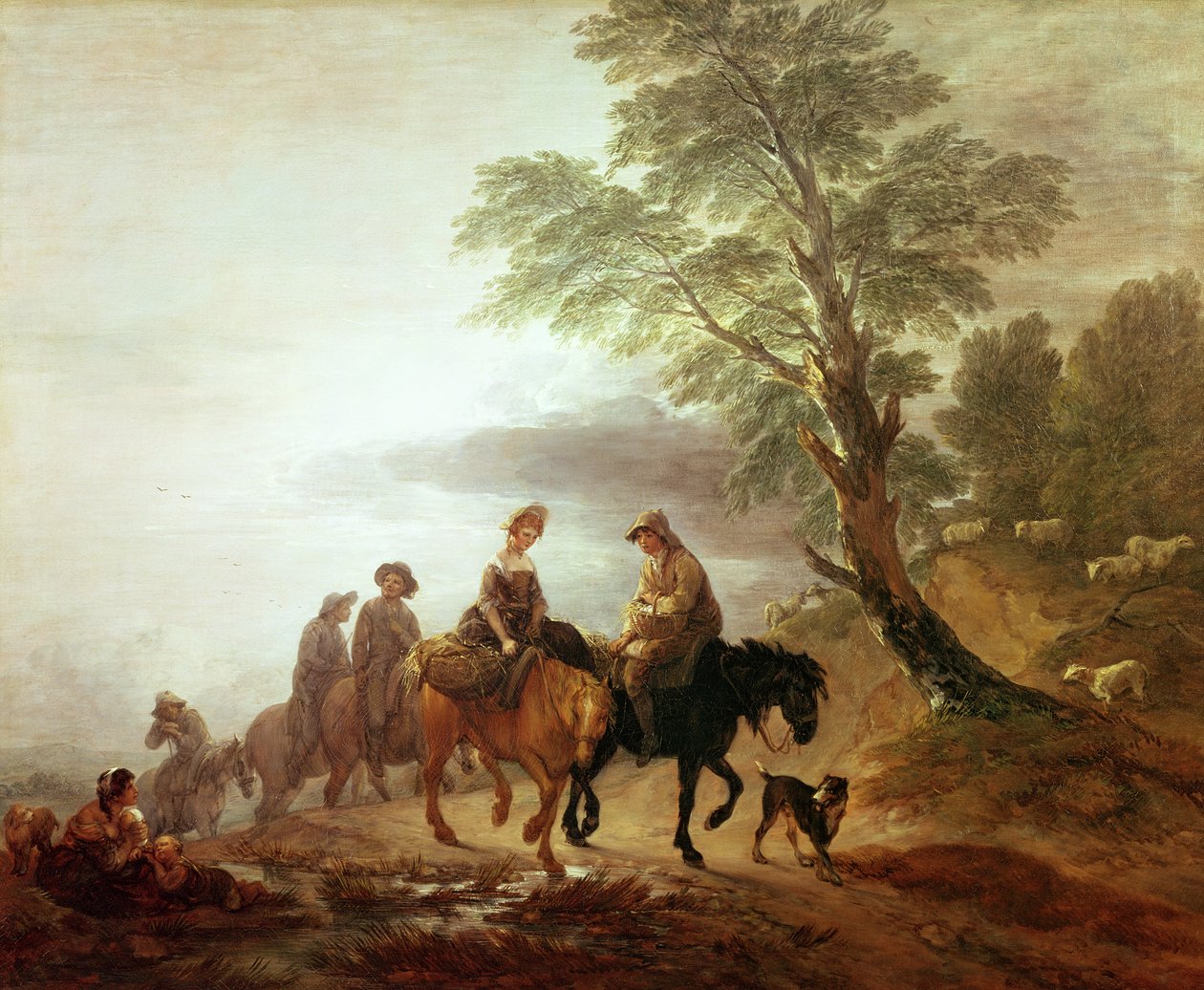 A parasztok piacra mennek: Kora reggel, 1770 alkotó: Thomas Gainsborough