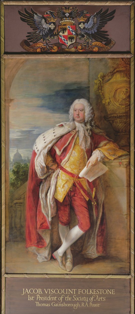Jacob Bouverie, Folkestone első vikomt és a Művészeti Társaság első elnöke portréja, 1776 alkotó: Thomas Gainsborough