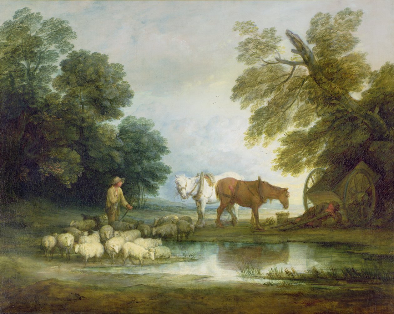 Pásztor a patak mellett alkotó: Thomas Gainsborough