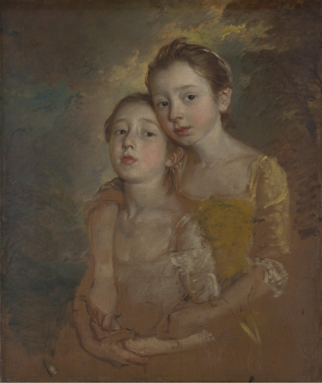 A festő lányai macskával alkotó: Thomas Gainsborough