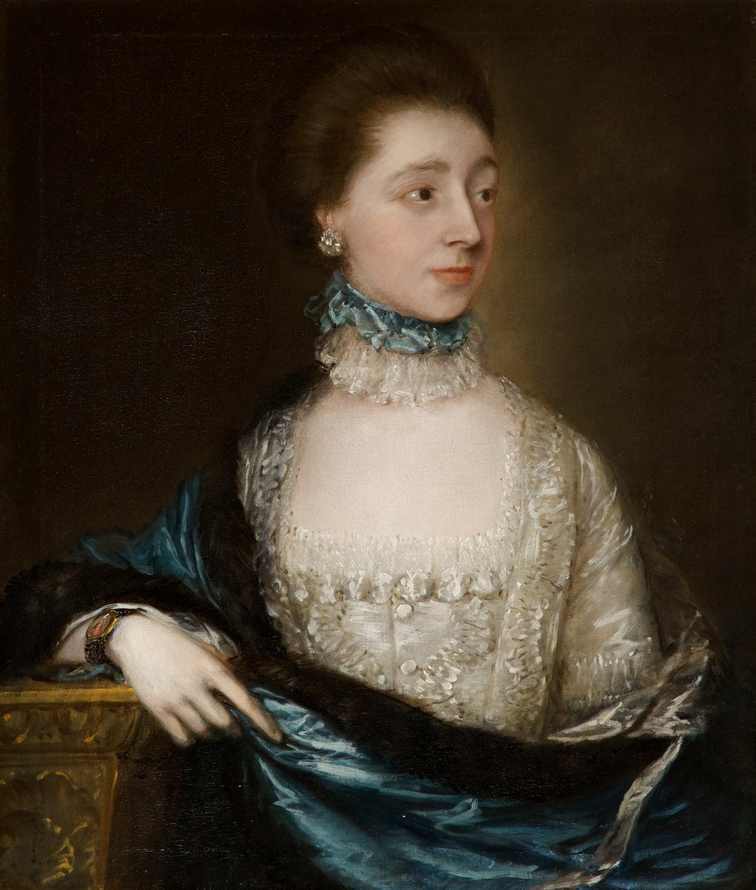 Ismeretlen hölgy kék köpennyel, 1765 körül alkotó: Thomas Gainsborough