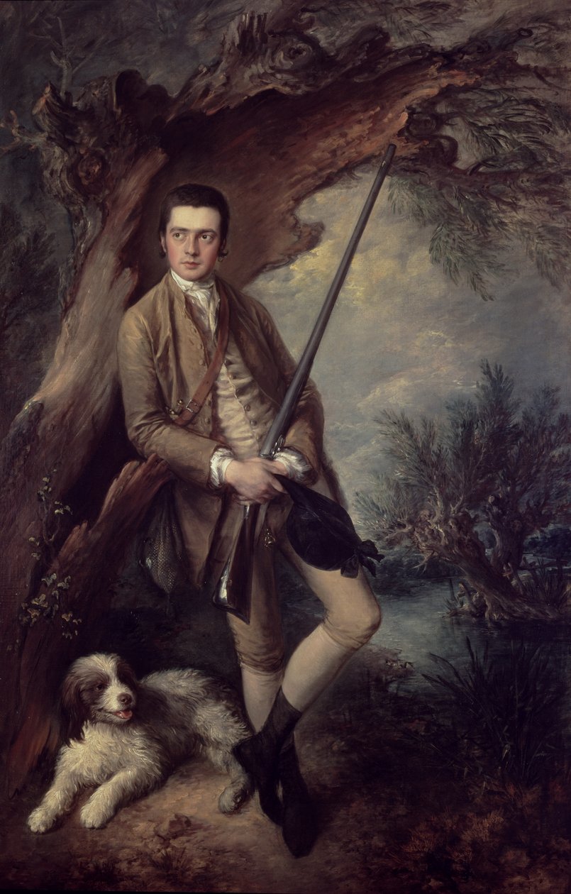 William Poyntz Midghamből és kutyája Amber alkotó: Thomas Gainsborough