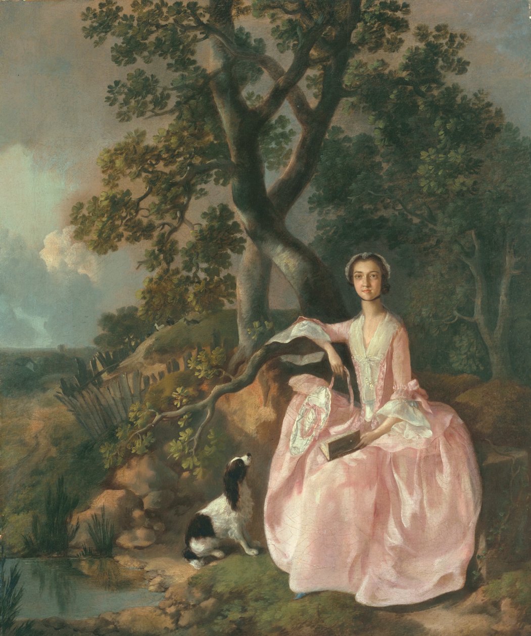 Nő spániellel, 1749 körül alkotó: Thomas Gainsborough
