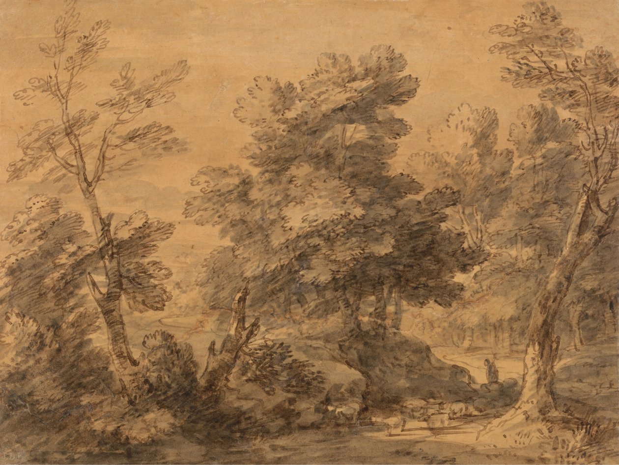 Erdős táj pásztorral és juhokkal alkotó: Thomas Gainsborough