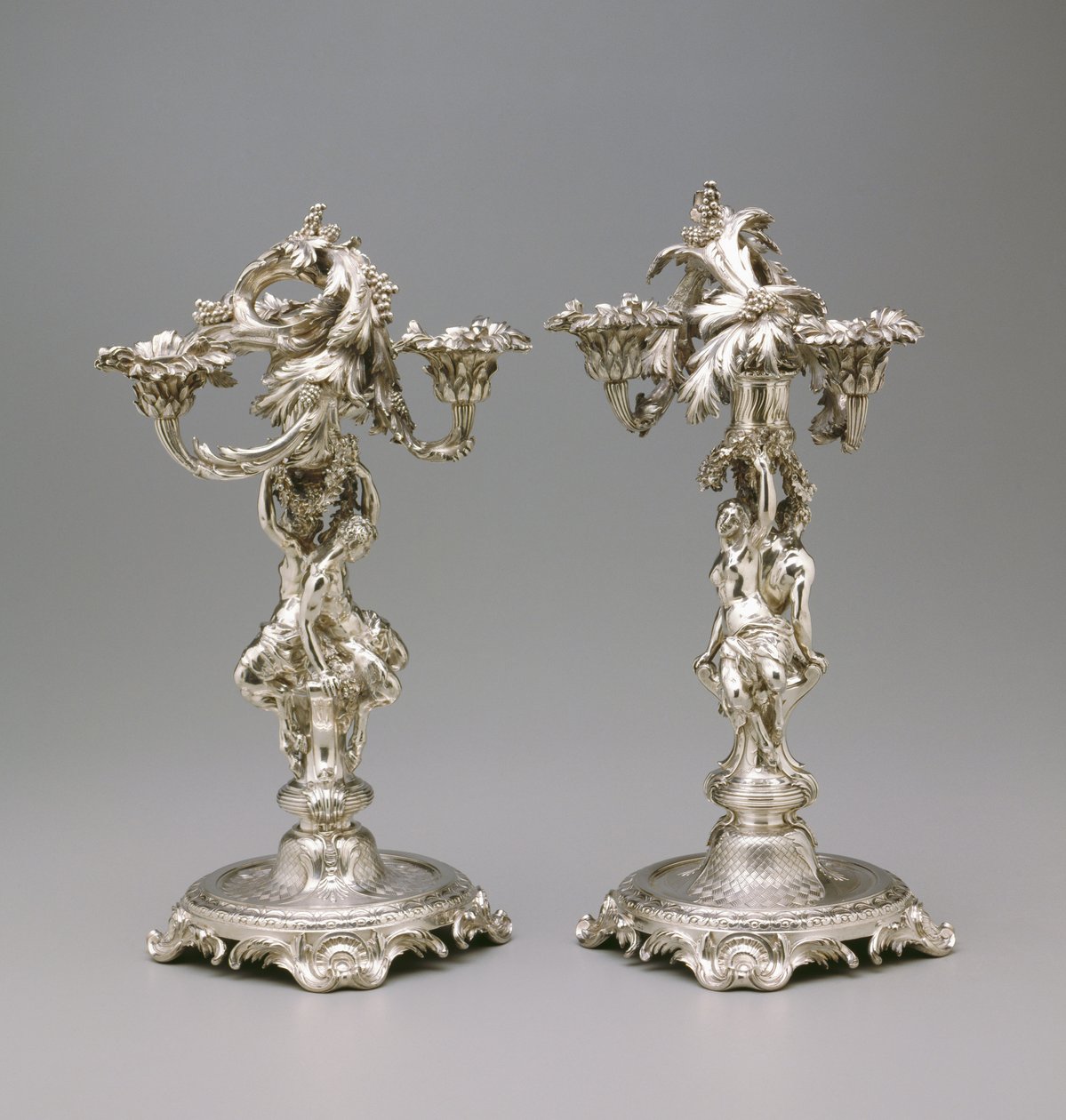 Kandeláber pár, 1732 körül (ezüst) alkotó: Francois Thomas Germain