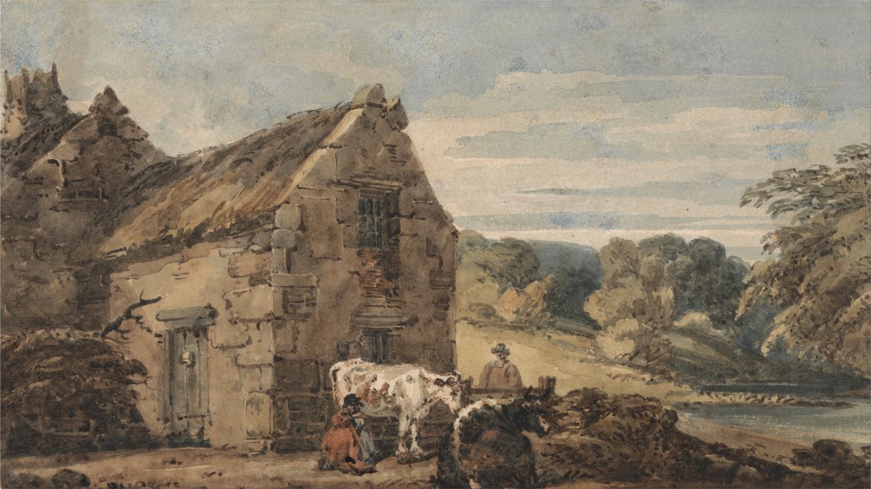 Vendégház Newcastle közelében, Northumberlandben alkotó: Thomas Girtin