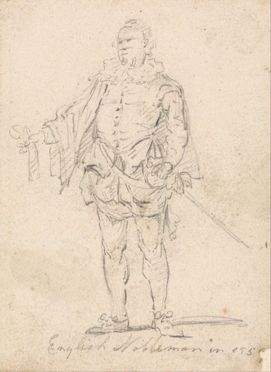 Figure Costume Study- Angol nemesember alkotó: Thomas Girtin