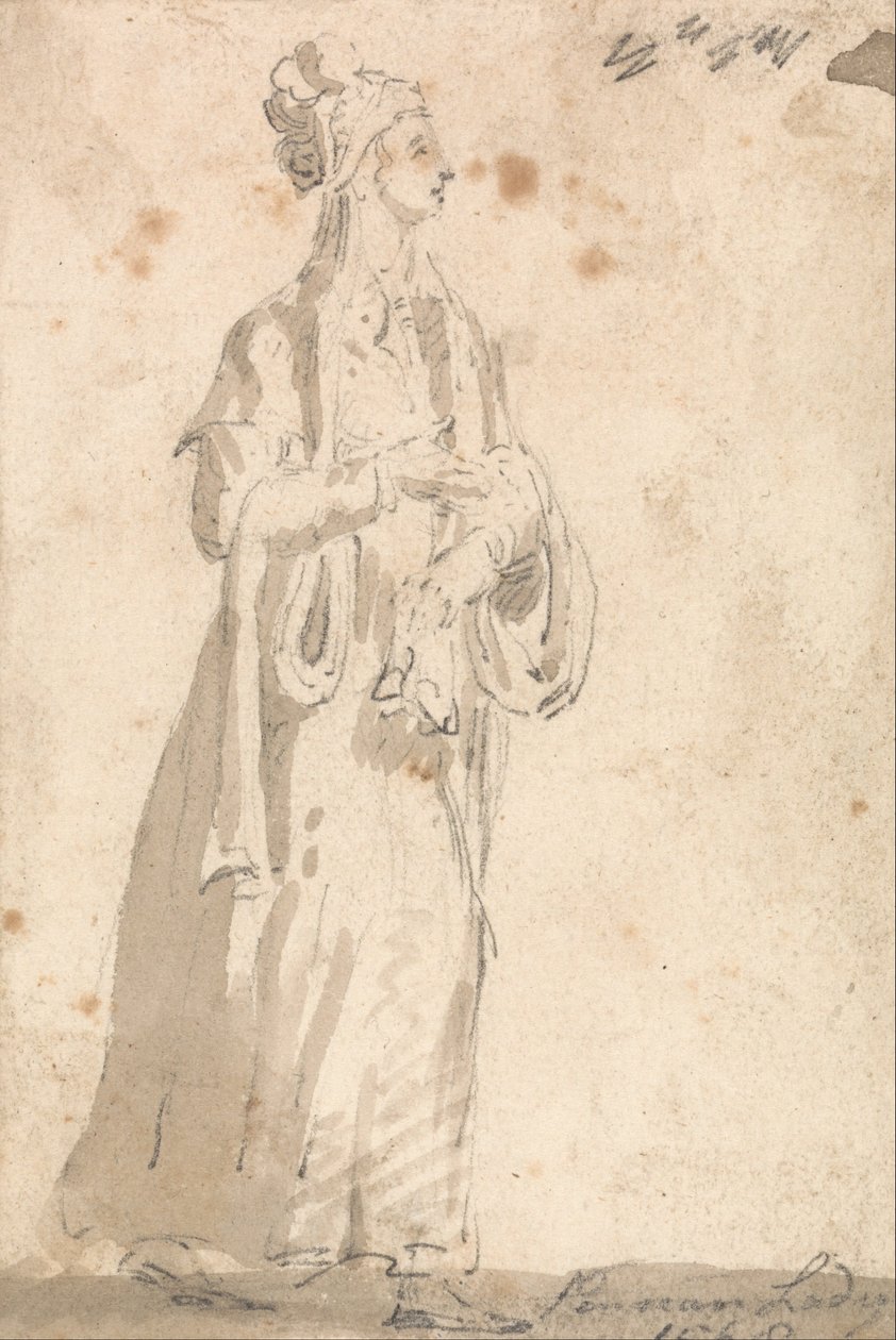 Ábra Jelmez tanulmány- Perzsa hölgy 1568-ban alkotó: Thomas Girtin